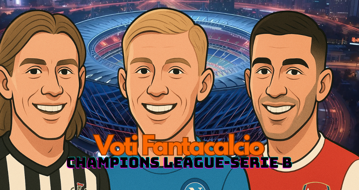 Voti fantacalcio Mercoledì Champions League e Serie B