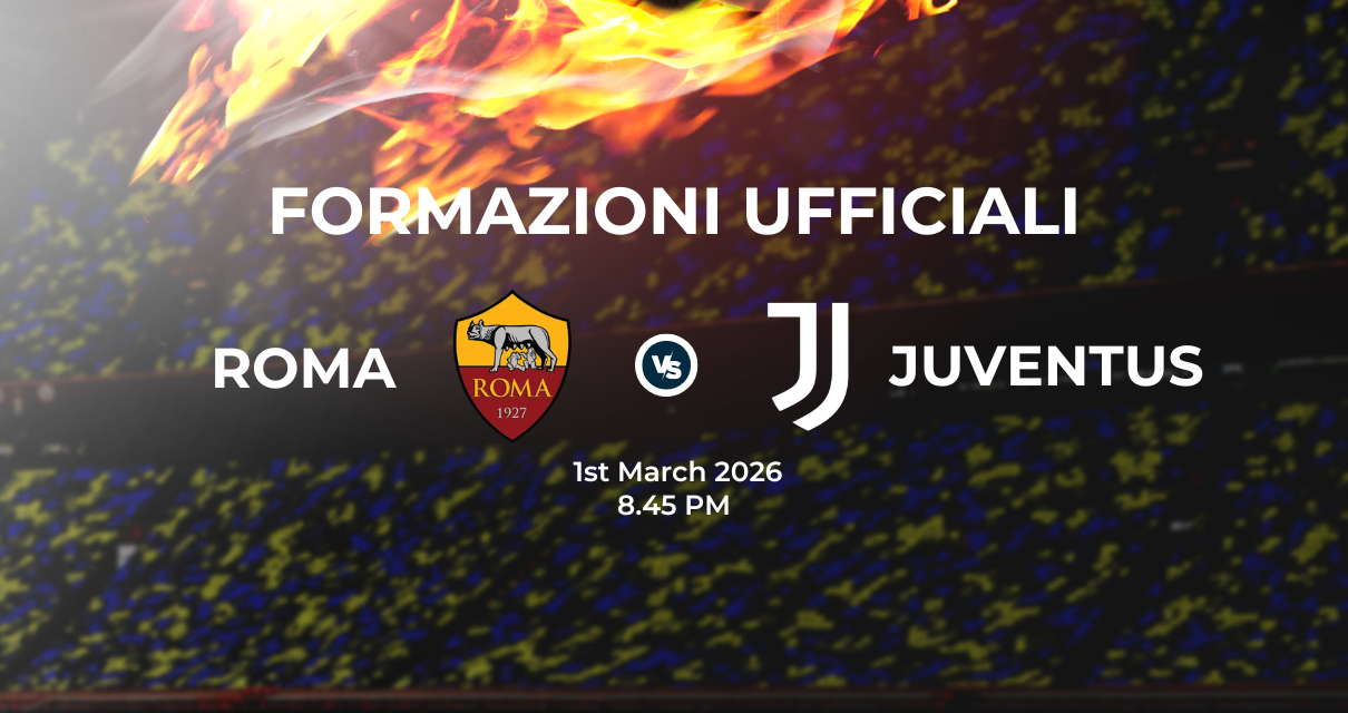 Roma Juventus, le formazioni ufficiali