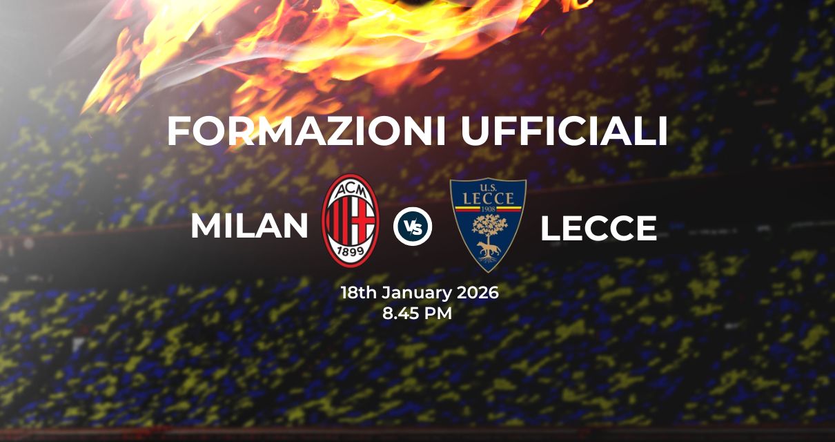 Milan Lecce, le formazioni ufficiali 