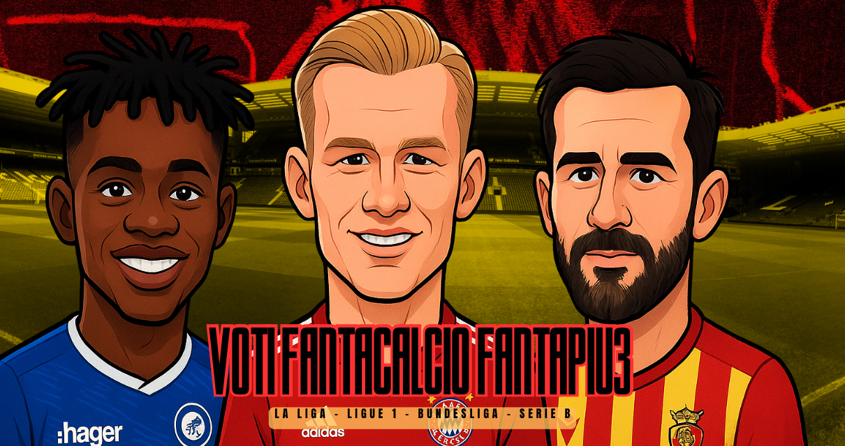Voti Fantacalcio Fantapiu3 La Liga, Bundesliga, Ligue 1 e Serie B