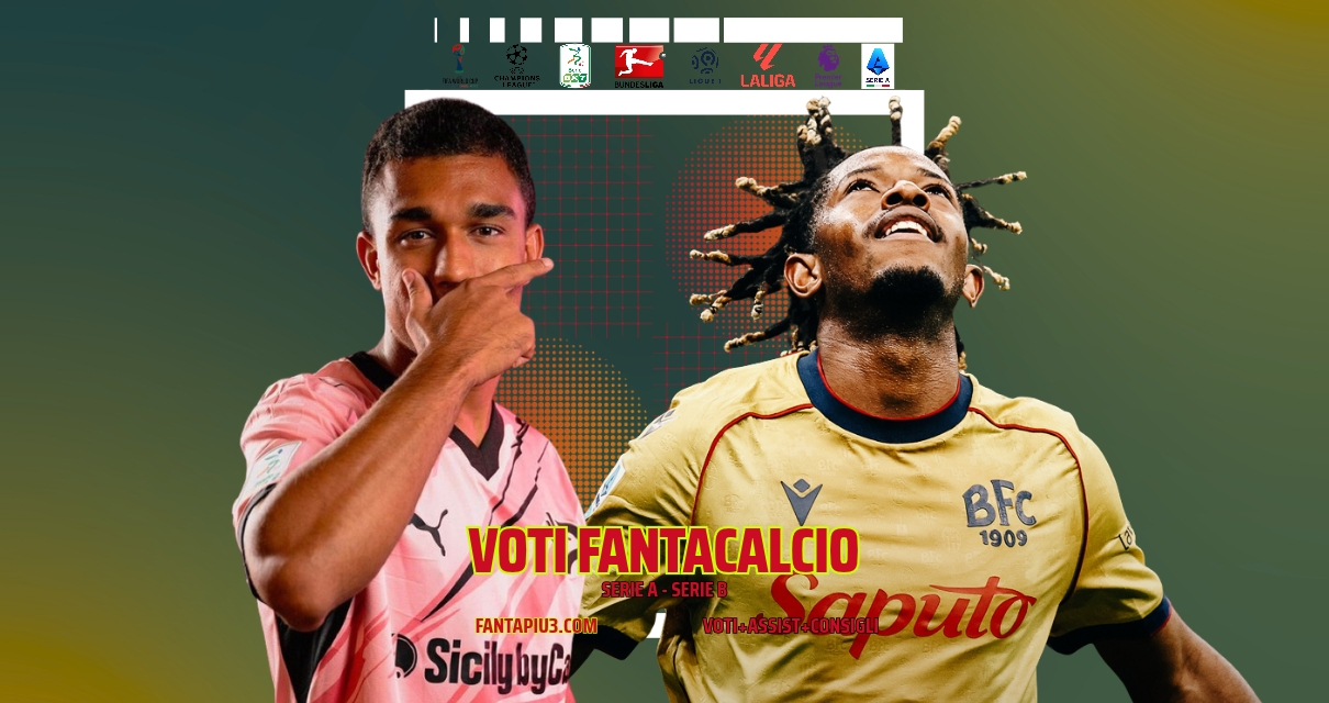 Voti Fantacalcio Fantapiu3 del mercoledì per il turno infrasettimanale di Serie A e Serie B