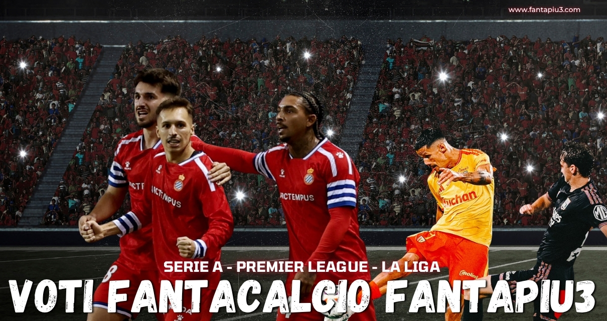 Voti Fantacalcio Fantapiu3 del venerdì de La Liga, Bundesliga, Ligue 1 e Serie B