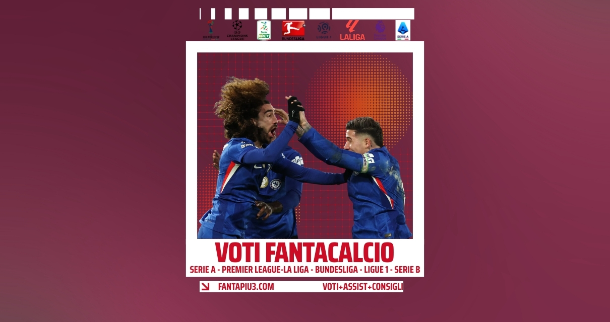 Voti Fantacalcio Fantapiu3 Serie A, Premier League, La Liga, Bundesliga, Ligue 1 e Serie B