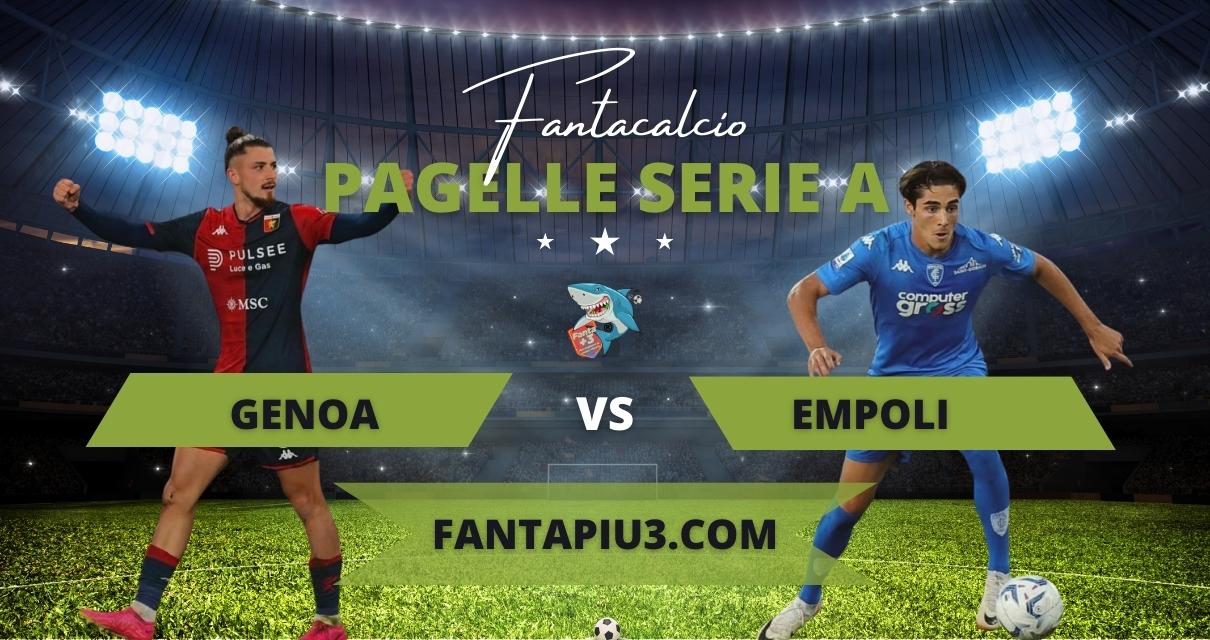 Genoa Empoli, le pagelle: un punto a testa con un tempo per parte