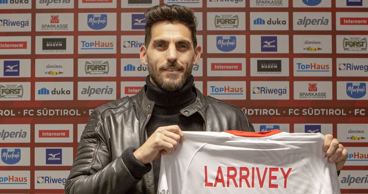 Sudtirol: ufficiale l'attaccante Joaquin Oscar Larrivey