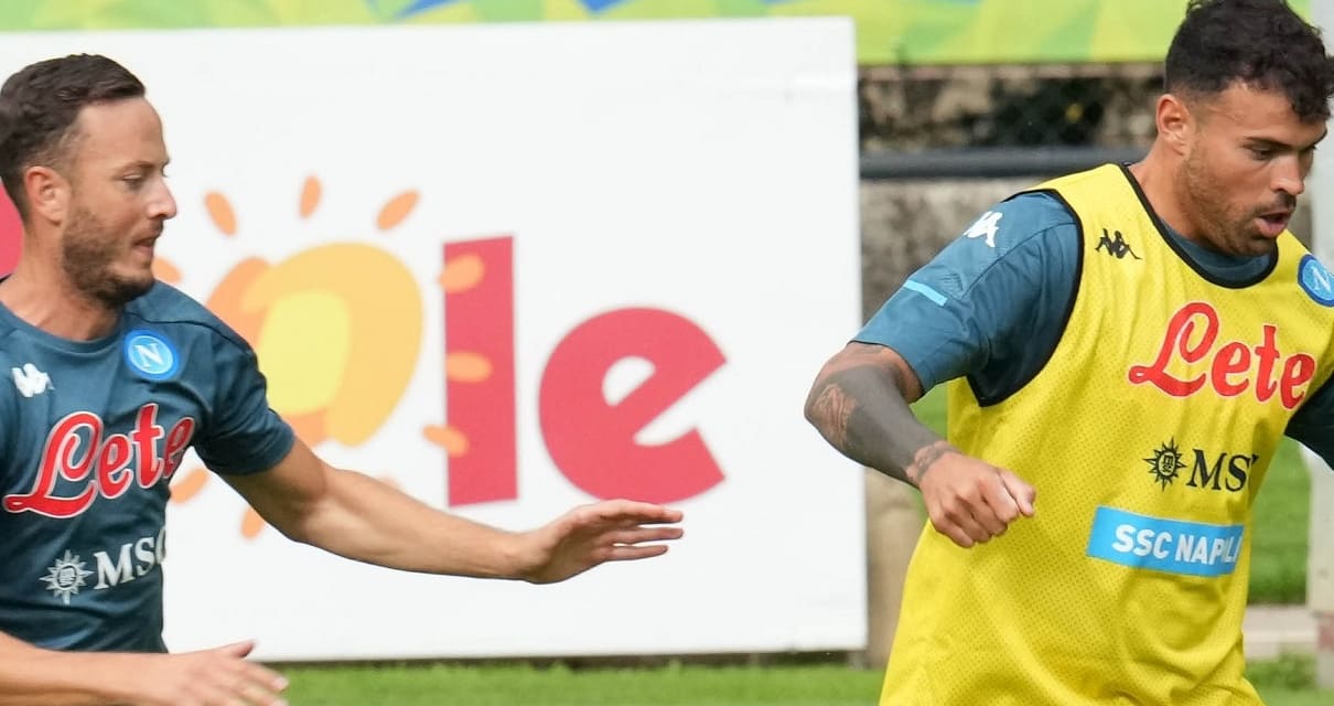 Napoli Mertens e Ghoulam si allenano con la squadra