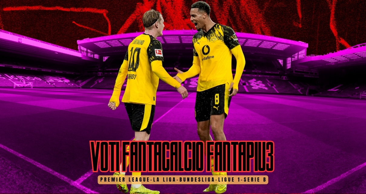 Voti Fantacalcio Fantapiu3 Premier League, La Liga, Bundesliga, Ligue 1 e Serie B