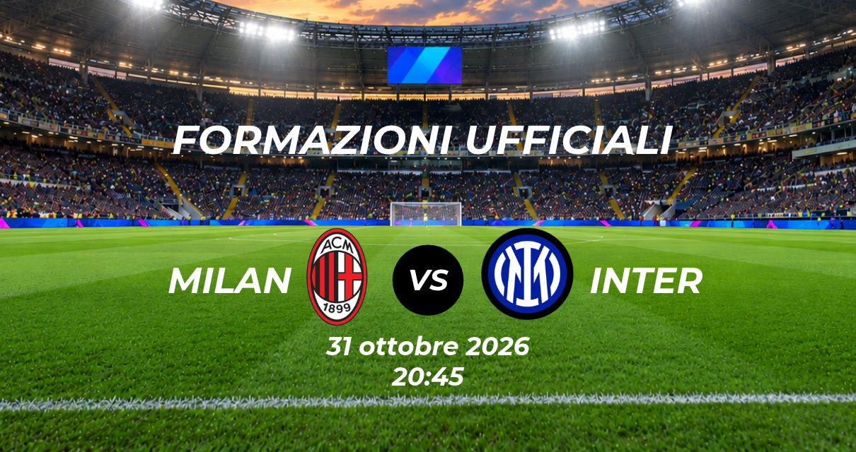 Milan Inter, le formazioni ufficiali 