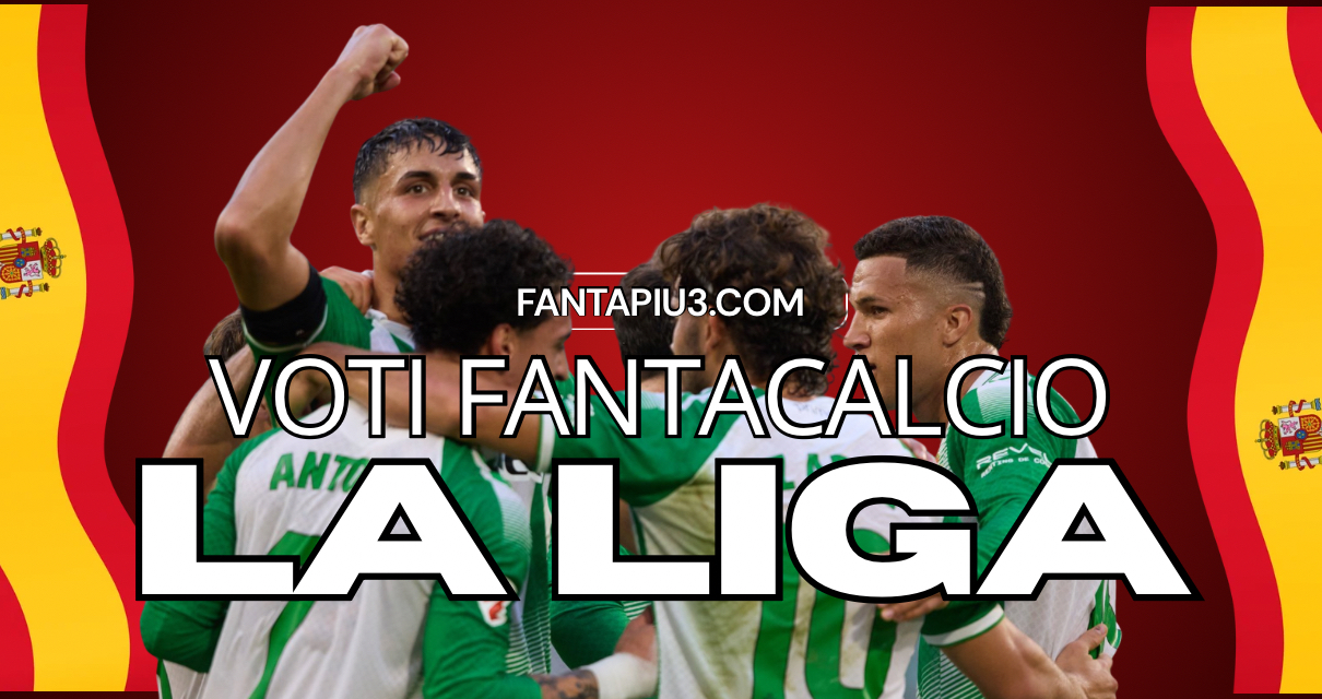 Voti Fantacalcio Fantapiu3 del giovedì de La Liga