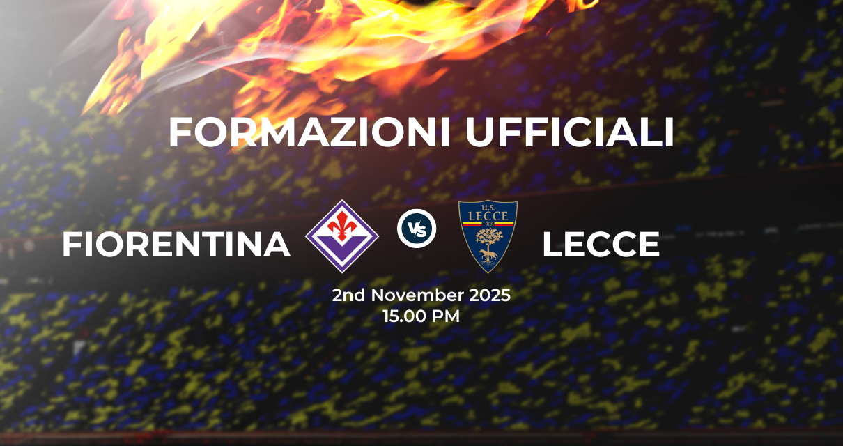 Fiorentina Lecce, le formazioni ufficiali 