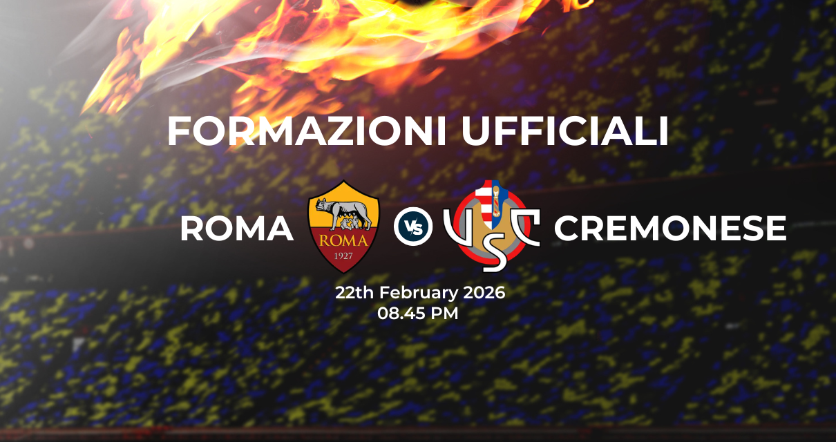 Roma Cremonese, le formazioni ufficiali 