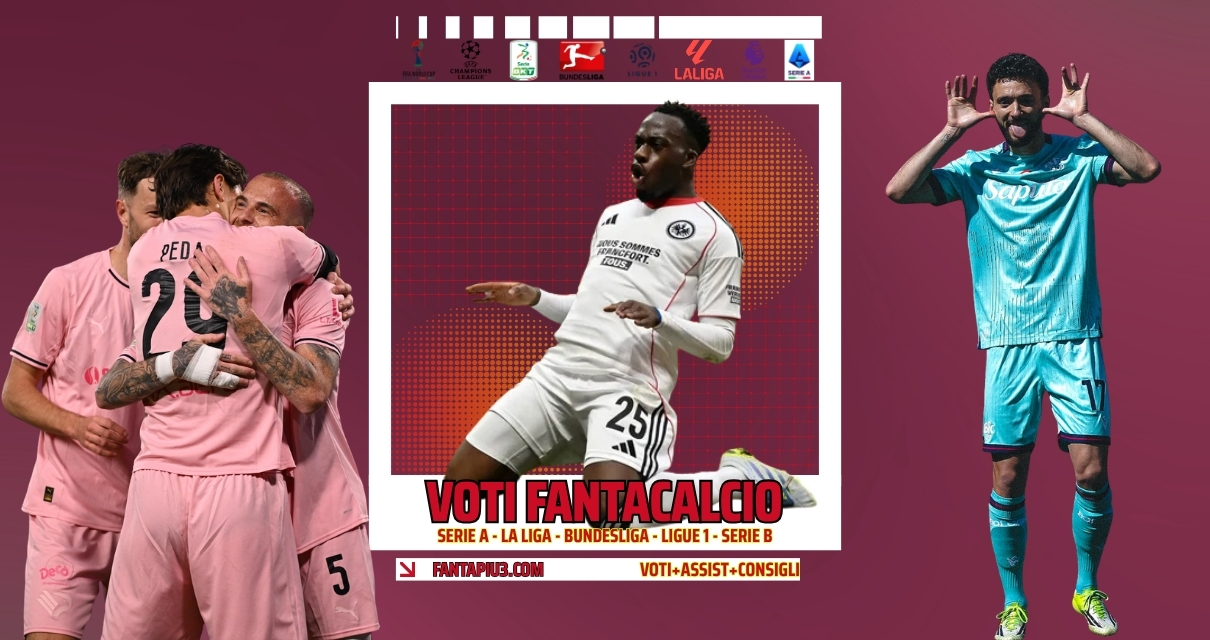 Voti Fantacalcio Fantapiu3 Serie A, La Liga, Bundesliga, Ligue 1 e Serie B