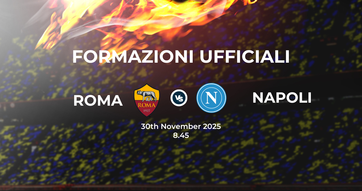 Roma Napoli: le formazioni ufficiali