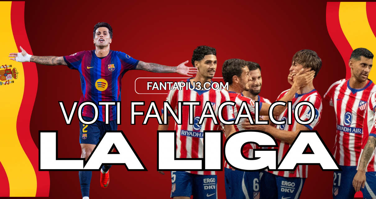Voti Fantacalcio Fantapiu3 del mercoledì de La Liga