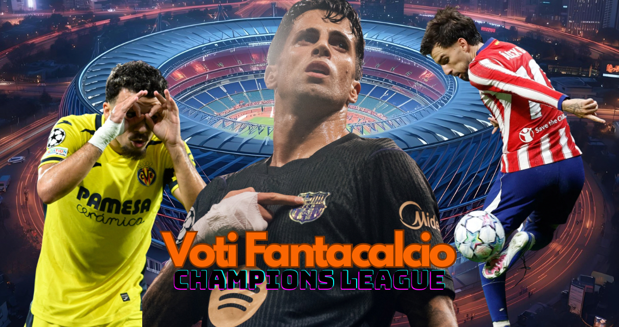 Voti fantacalcio Fantapiu3 del martedì di Champions League