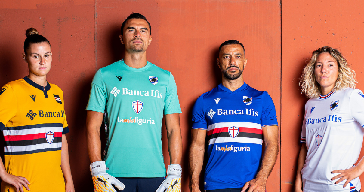Sampdoria: presentate le divise per la stagione 2022/23