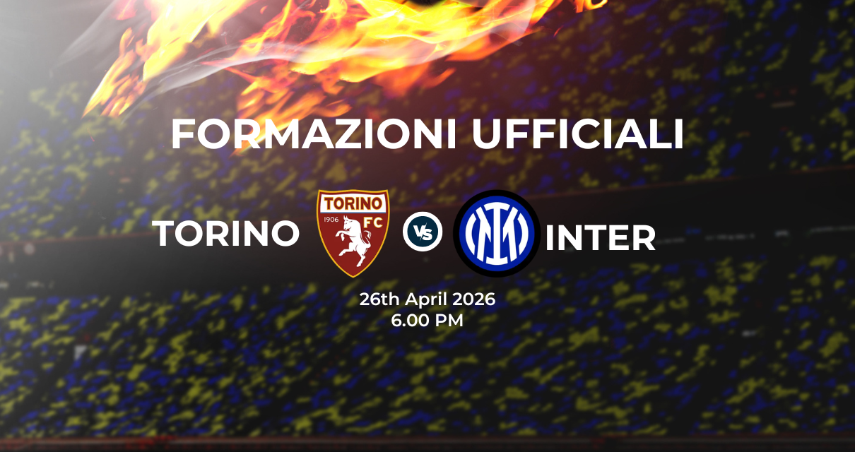 Torino Inter: le formazioni ufficiali