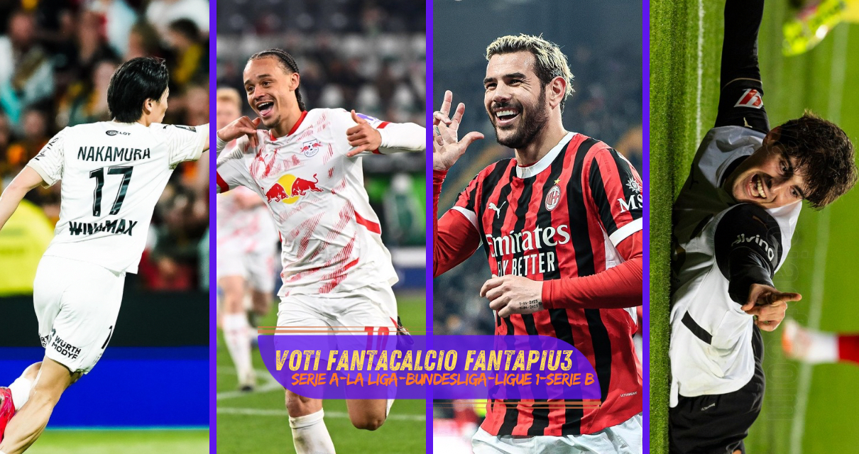 Voti fantacalcio Fantapiu3 per Serie A, La Liga, Bundesliga, Serie B e Ligue 1
