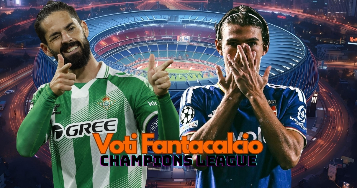 Voti fantacalcio Fantapiu3 del mercoledì di Champions League