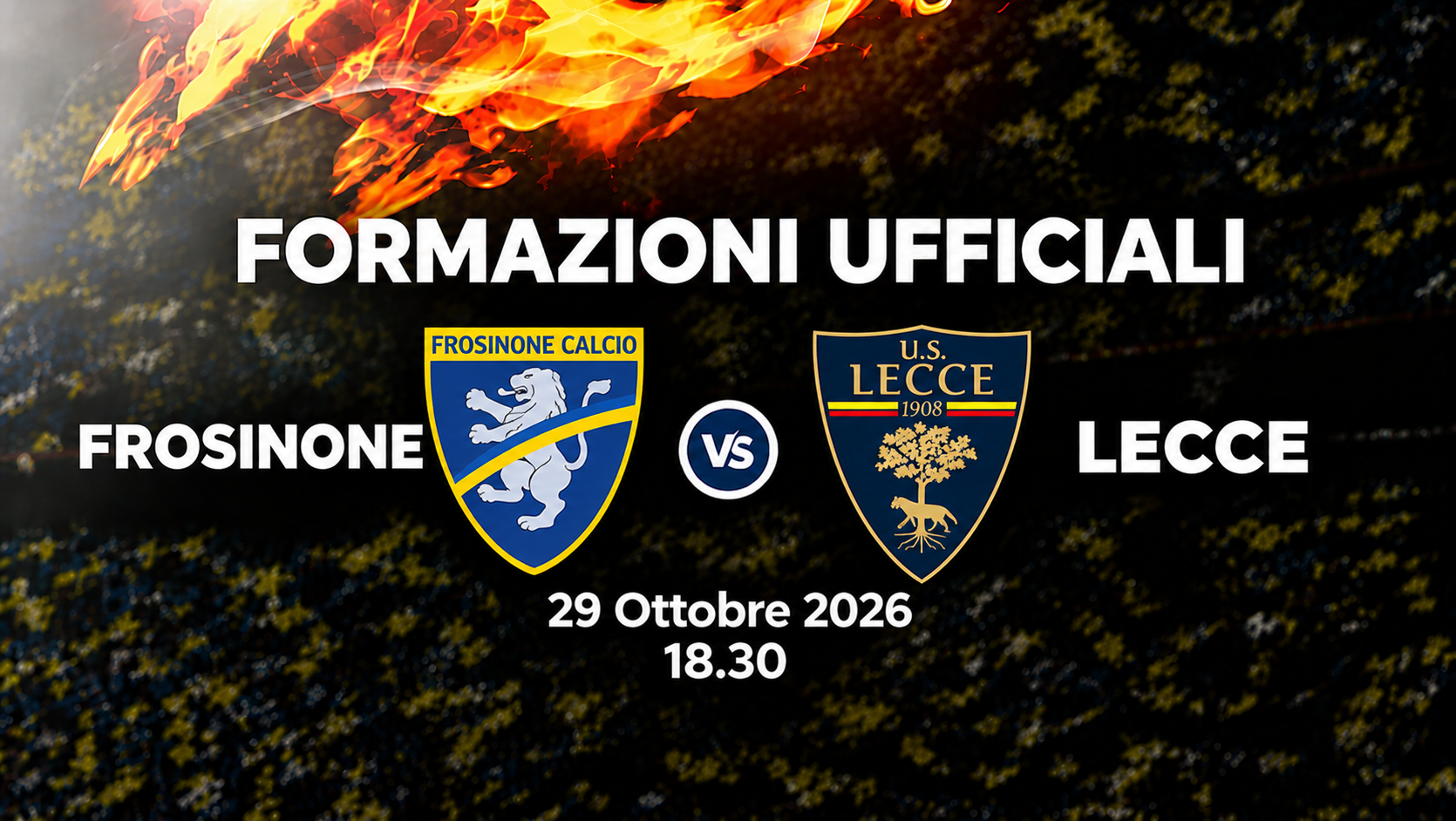 Frosinone Lecce: le formazioni ufficiali