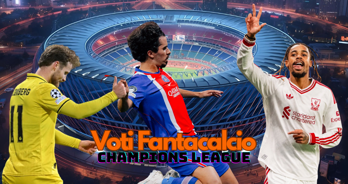 Voti fantacalcio Fantapiu3 del mercoledì di Champions League