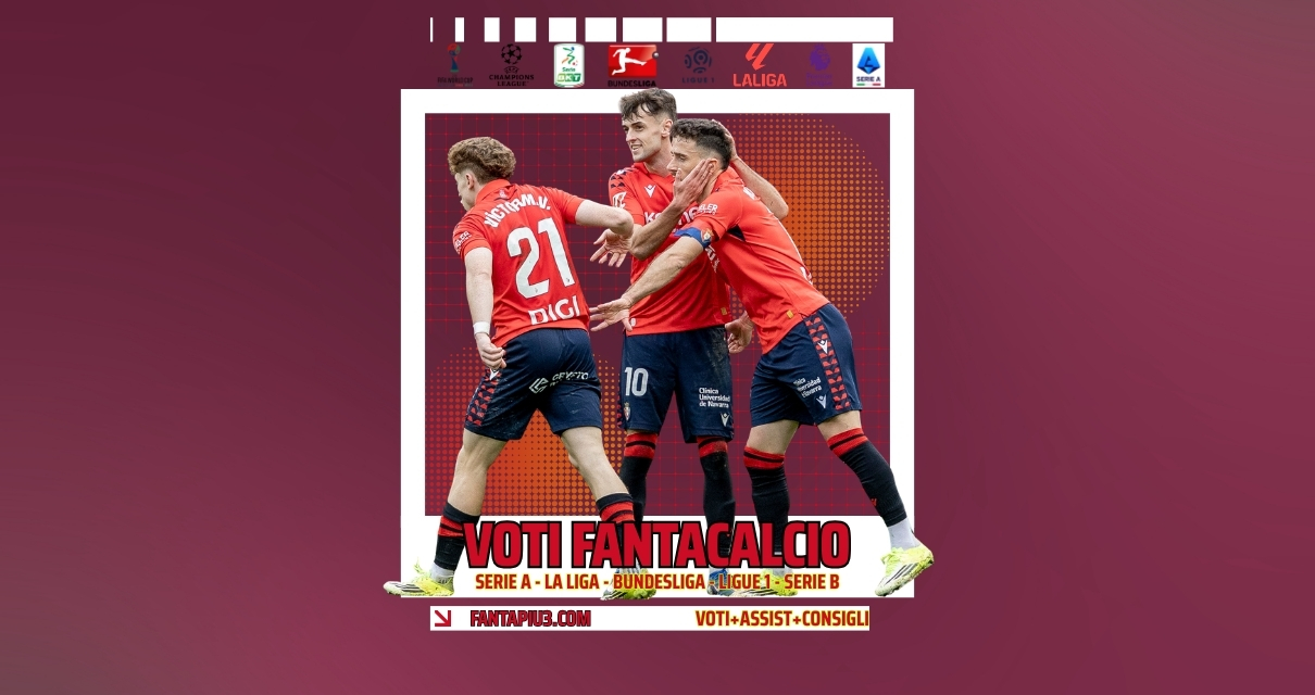 Voti Fantacalcio Fantapiu3 Serie A, Bundesliga, La Liga, Ligue 1 e Serie B