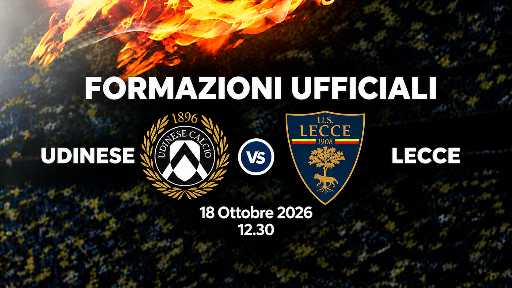 Udinese Lecce: le formazioni ufficiali