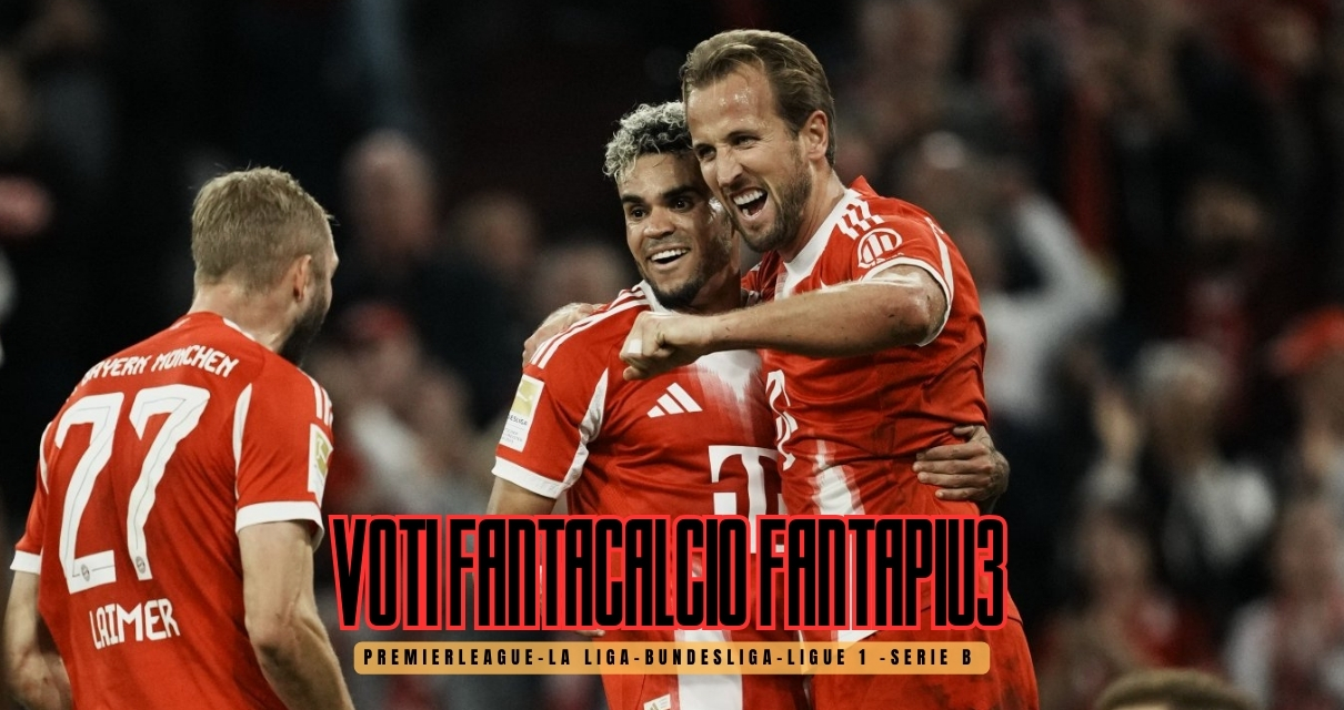 Voti Fantacalcio Fantapiu3 Premier League, La Liga, Bundesliga, Ligue 1 e Serie B