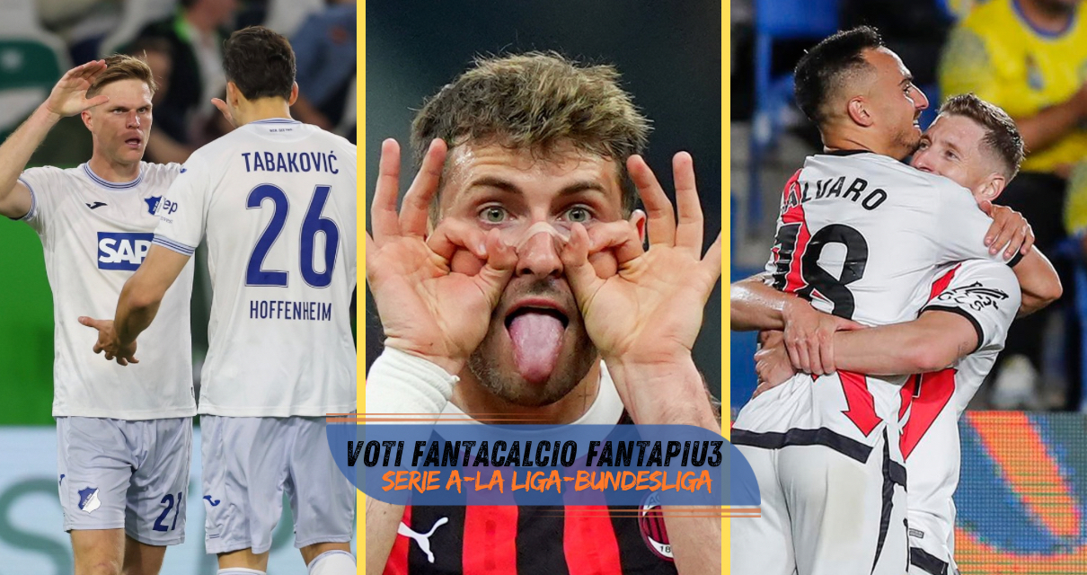 Voti fantacalcio Fantapiu3 per Serie A, La Liga e Bundesliga