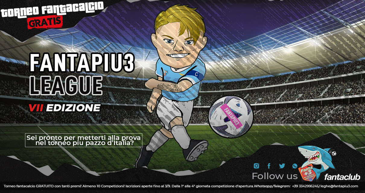 Fantapiu3 League VII edizione torneo fantacalcio gratuito e con tanti premi