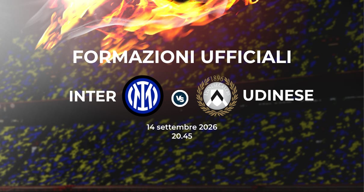 Inter Udinese, le formazioni ufficiali 