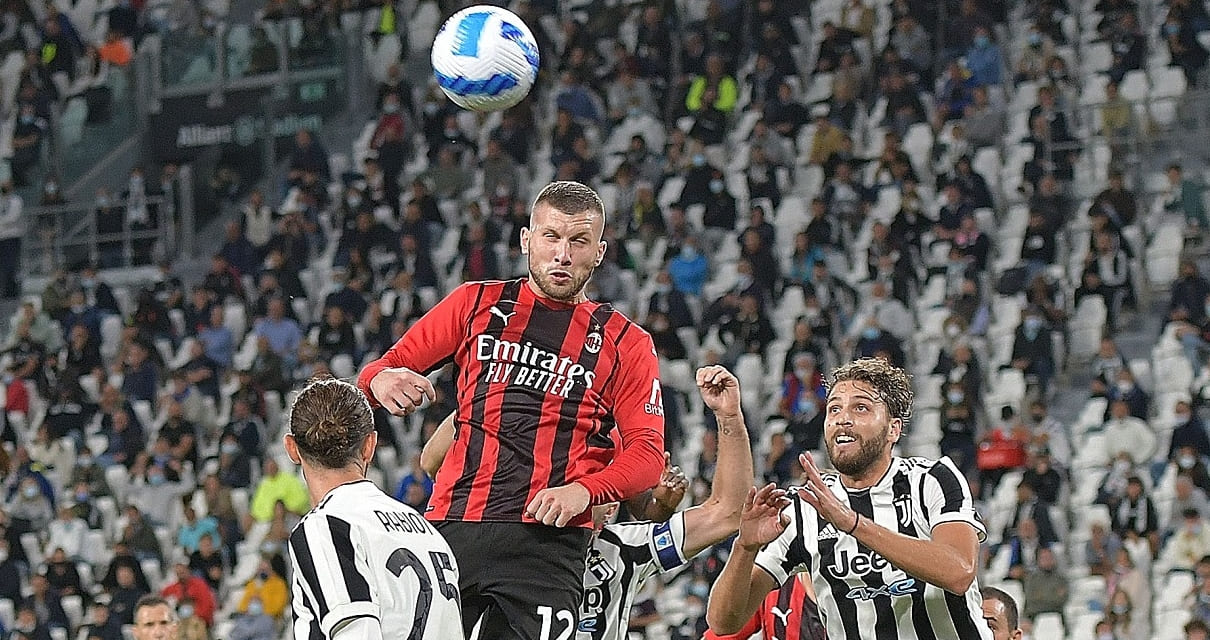 la juve passa in vantaggio ma si fa riacciuffare da rebic