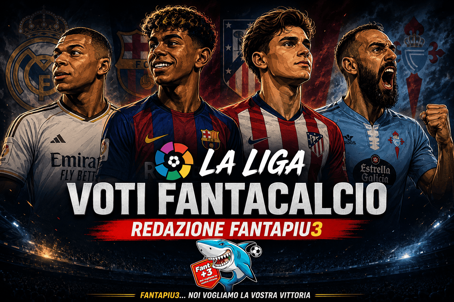 voti fantacalcio fantapiu3 7ª Espanyol elche e osasuna rayo vallecano e atletico bilbao alaves e celta vigo racing santander e siviglia barcellona e getafe malaga e atletico madrid real madrid e deportivo la coruna real betis e villarreal levante e valencia real sociedad pagelle Liga